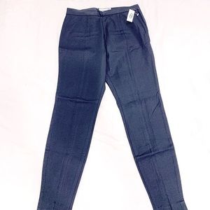 Navy Slim Stretch Pant by Old Navy.  Front Seam Detail.  Smooth Waist.